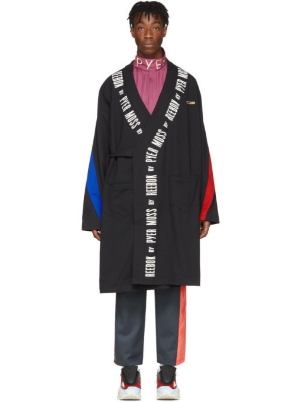 Reebok by Pyer Moss Black Collection 3 Wrap Coat